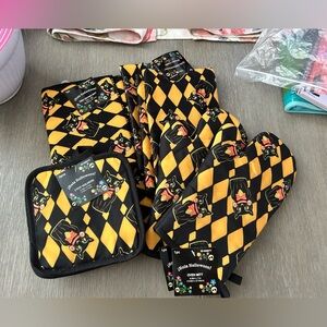 Vintage Inspired Black Cat Kitchen Set